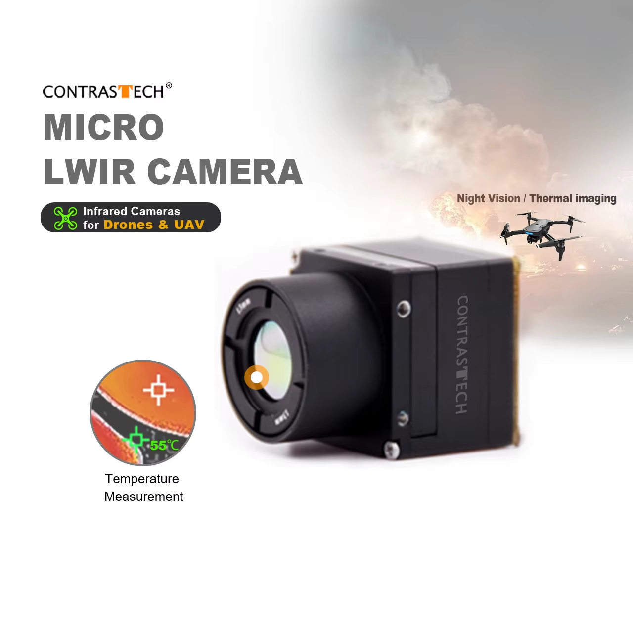 640x512 LWIR Shutterless Radio - Thermal Imager Drone Gimbal 评论和价格